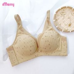 Áo lót nữ modal iMerry cao cấp, form cúp cao,không gọng,đai lưng 2 lớp,họa tiết lưới tinh tế VA019