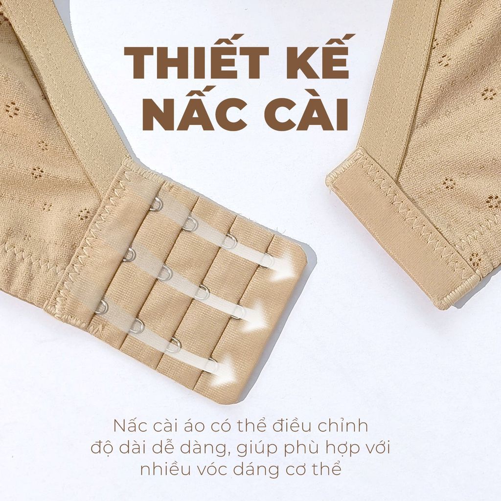 Áo lót nữ modal iMerry cao cấp, form cúp cao,không gọng,đai lưng 2 lớp,họa tiết lưới tinh tế VA019