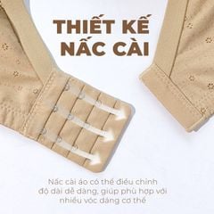 Áo lót nữ modal iMerry cao cấp, form cúp cao,không gọng,đai lưng 2 lớp,họa tiết lưới tinh tế VA019