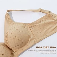 Áo lót nữ modal iMerry cao cấp, form cúp cao,không gọng,đai lưng 2 lớp,họa tiết lưới tinh tế VA019