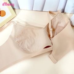 Áo lót nữ su cao cấp iMerry,không gọng,không mút,form cúp C và D,nhẹ nhàng, ren thêu tinh xảo VA017