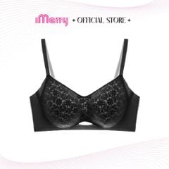 Áo lót nữ su cao cấp iMerry,không gọng,không mút,form cúp C và D,nhẹ nhàng, ren thêu tinh xảo VA017