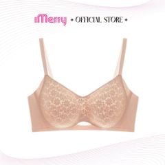 Áo lót nữ su cao cấp iMerry,không gọng,không mút,form cúp C và D,nhẹ nhàng, ren thêu tinh xảo VA017