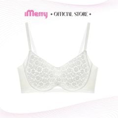 Áo lót nữ su cao cấp iMerry,không gọng,không mút,form cúp C và D,nhẹ nhàng, ren thêu tinh xảo VA017