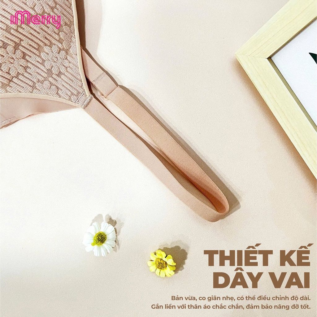 Áo lót nữ su cao cấp iMerry,không gọng,không mút,form cúp C và D,nhẹ nhàng, ren thêu tinh xảo VA017
