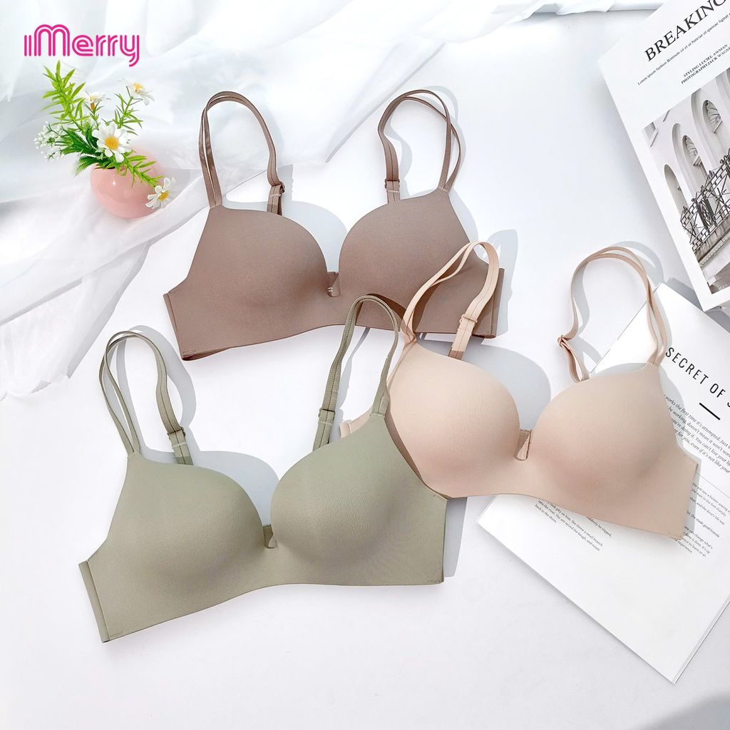 Áo lót su nữ iMerry không gọng, đệm dày, dây vai đôi, nâng vòng 1 tự nhiên, êm như không mặc VA018