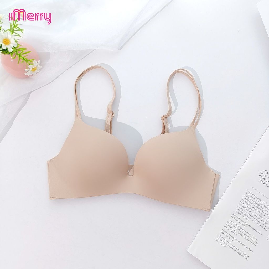 Áo lót su nữ iMerry không gọng, đệm dày, dây vai đôi, nâng vòng 1 tự nhiên, êm như không mặc VA018