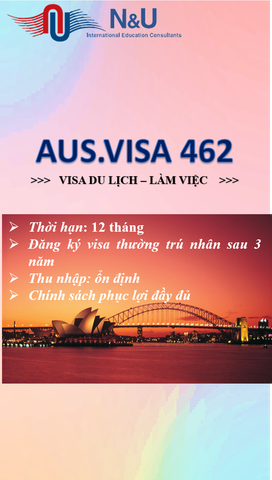  AUS.VISA 462  DU LỊCH &  LÀM VIỆC 