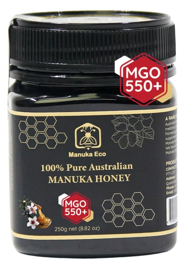  Mật ong Manuka Eco MGO 550 +  Kháng viêm, tăng đề kháng, cải thiện hệ tiêu hoá - Nhập khẩu chính hãng từ Australia 