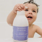  MooGoo Sữa Tắm Gội Tự Nhiên 2in1 Bubbly Wash 500ml Từ Cám Gạo Cho Bé Không Chứa SLS & Paraben 
