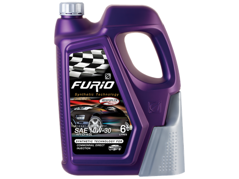 Dầu động cơ Furio F2 DIESEL Semi-Synthetic CI-4/SL 10W-30 6L T4