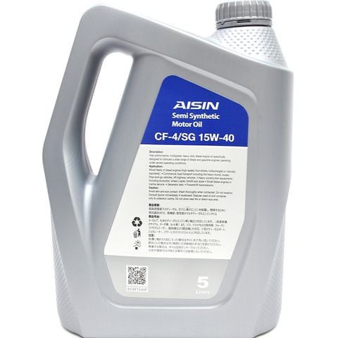 Dầu động cơ Aisin Semi Synthetic CF-4/SG 15W-40 / 5L