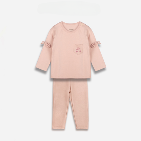 Chaang - Bộ dài tay nơ Cosmos tím nhạt 9M 