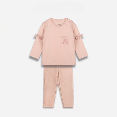  Chaang - Bộ dài tay nơ Cosmos tím nhạt 6M 