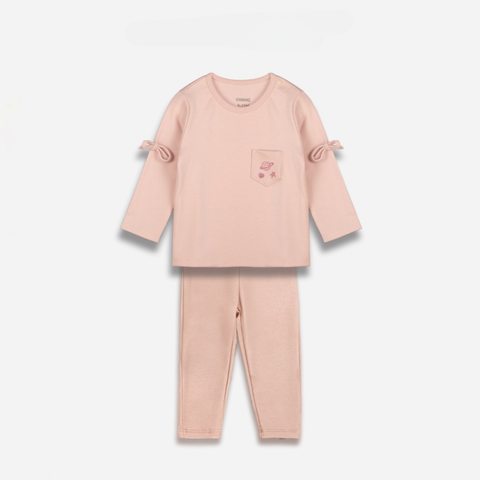  Chaang - Bộ dài tay nơ Cosmos tím nhạt 18M 