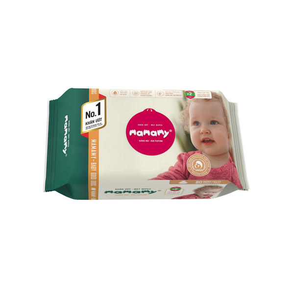 Mamamy - Giấy ướt 80 tờ không mùi 