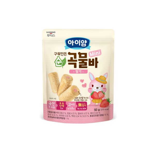  Bánh cuộn ngũ cốc mini Ildong vị dâu tây (50g) 