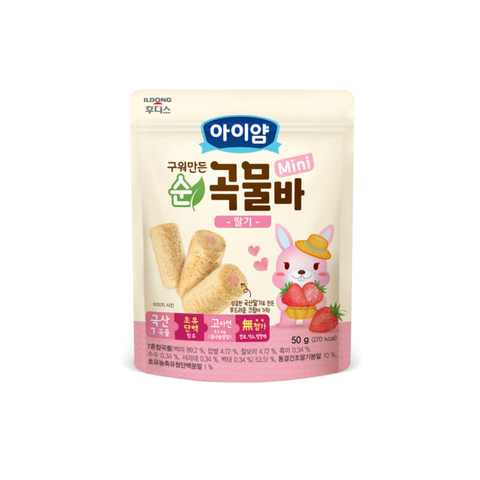  Bánh cuộn ngũ cốc mini Ildong vị dâu tây (50g) 