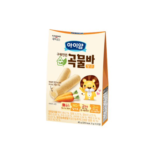  Bánh cuộn ngũ cốc Ayimeal Yum Yum Ildong vị cà rốt (40g) 