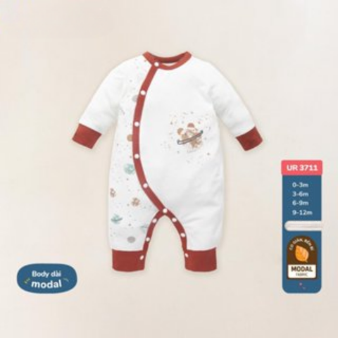  body dài uala modal 3711 đỏ đô 6-9M 