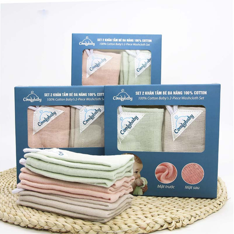  khăn tắm đa năng sơ sinh set /2c 