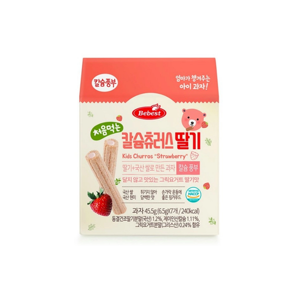  Bánh cuộn canxi Bebest vị dâu tây (45.5g) 