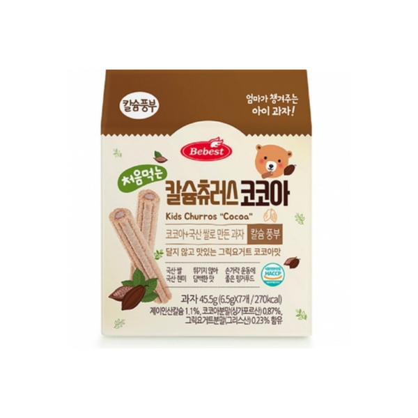  Bánh cuộn canxi Bebest vị cacao (45.5g) 