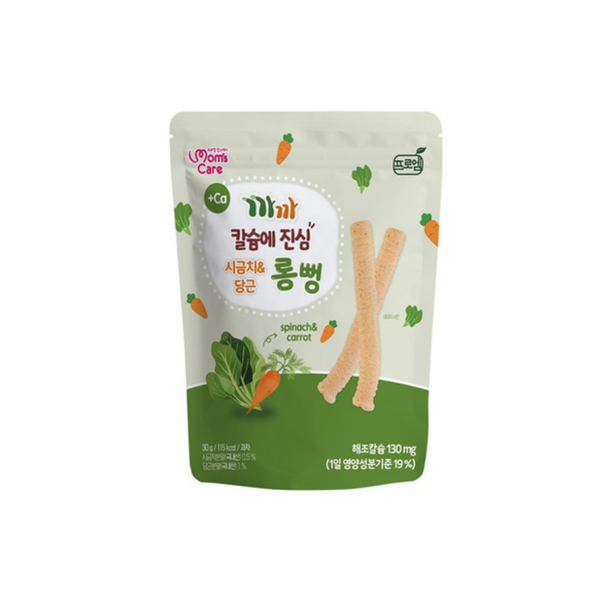  Bánh gạo lứt thanh dài Mom's Care vị cải bó xôi và cà rốt (30g) 