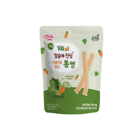  Bánh gạo lứt thanh dài Mom's Care vị cải bó xôi và cà rốt (30g) 