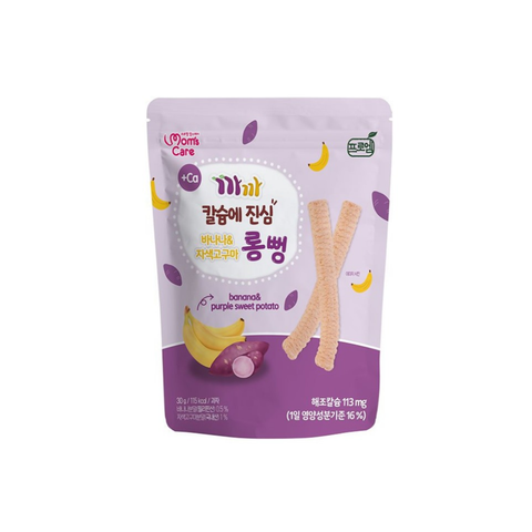  Bánh gạo lứt thanh dài Mom's Care vị chuối và khoai lang (30g) 