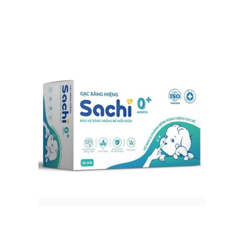  Gạc răng miệng Sachi 0+ ( hộp 30 gói) 