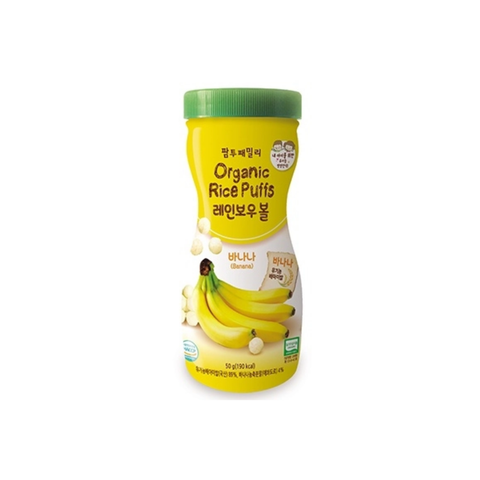  Bánh gạo ăn dặm Organic Rice Puffs vị chuối (50g) 