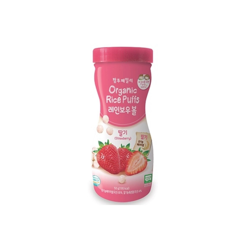  Bánh gạo ăn dặm Organic Rice Puffs vị dâu tây (50g) 
