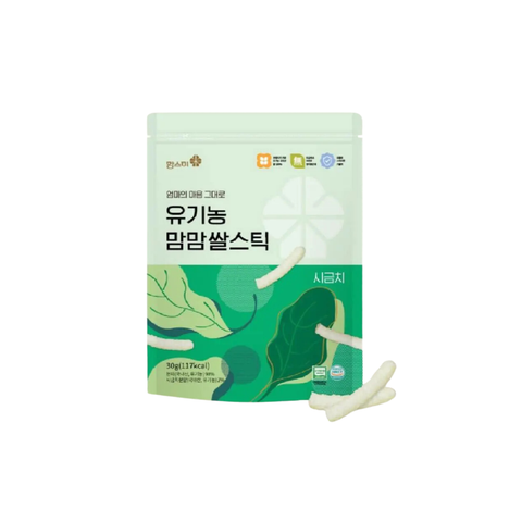  Bánh gạo dạng que Momsmi trái cây vị rau bina 7M+ (30g) 
