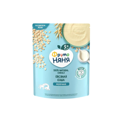  Bột ăn dặm Fruto Nanny vị sữa, yến mạch 5M+ (200g) 