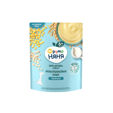  Bột ăn dặm Fruto Nanny vị hỗn hợp ngũ cốc, sữa 6M+ (200g) 