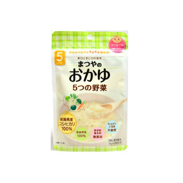  Cháo ăn dặm gạo Koshihikari với 5 loại rau Matsuya 5M+ (60g) 