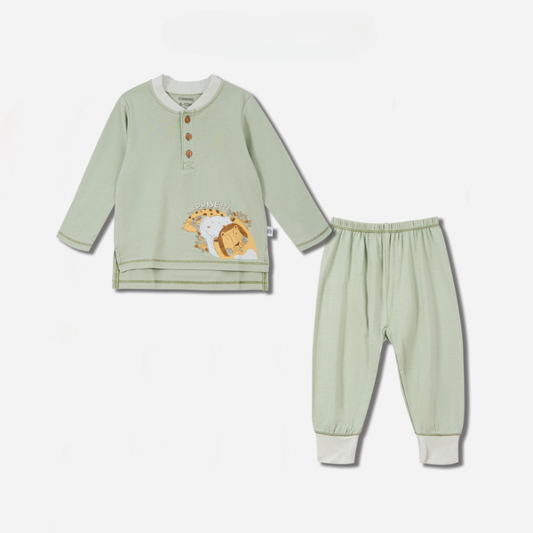  Chaang - Bộ dài cổ trụ Jungle voi xanh lá 24M 