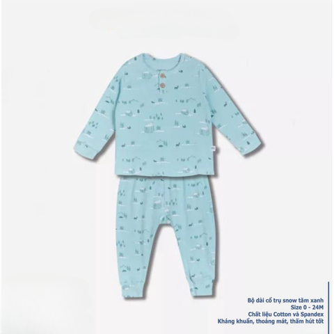  Chaang - Bộ dài cổ trụ Snow tăm xanh 18M 