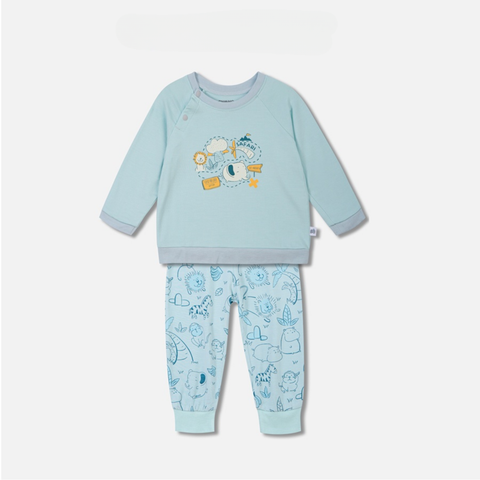  Chaang - Bộ dài raglan Jungle voi xanh 36M 