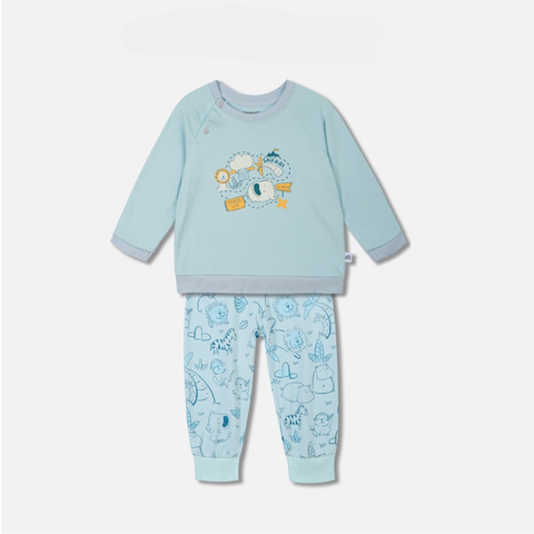  Chaang - Bộ dài raglan Jungle voi xanh 24M 
