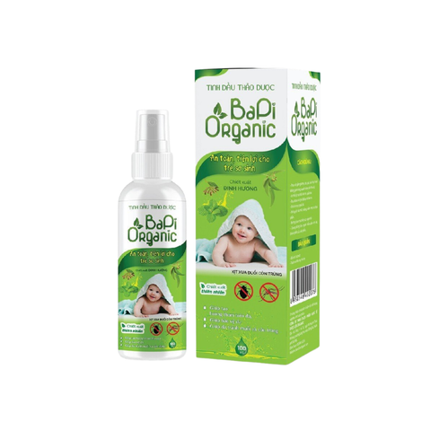  Xịt tinh dầu thảo dược xua muỗi BaPi Organic 6M+ (100ml) 