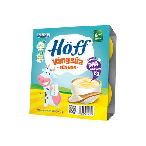  Váng sữa vị sữa non Hoff 6M+ (55g x 4 hộp) 