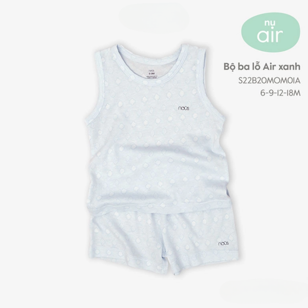  Bộ ba lỗ Air xanh 12M 