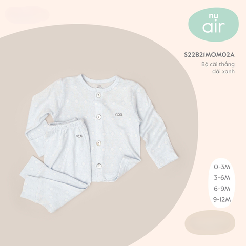  Nous - Bộ cài thẳng dài xanh 0M 