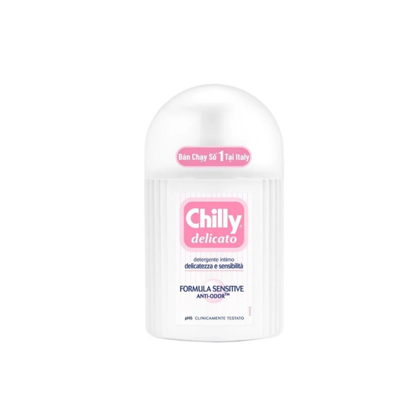  Dung dịch vệ sinh phụ nữ Chilly Delicato hồng loại dịu nhẹ (200ml) 