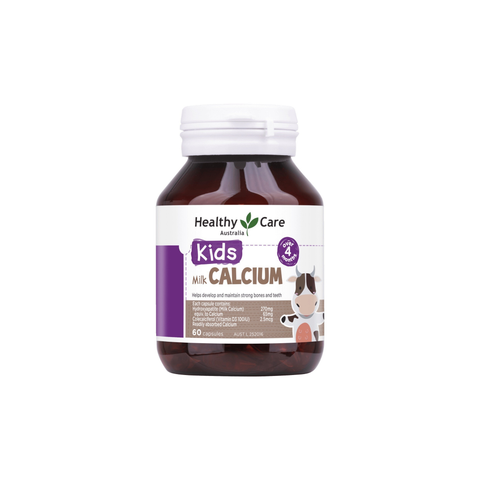  Healthy Care Kids Milk Calcium bổ sung Canxi, D3 hỗ trợ xương và răng chắc khỏe (60 viên) 