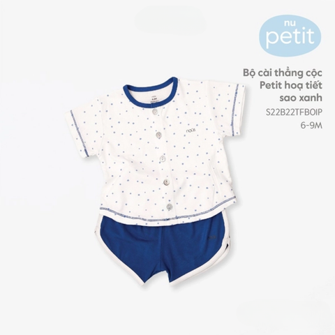  Nous - Bộ bổ trụ trước cộc Petit hoạ tiết sao xanh 12M 