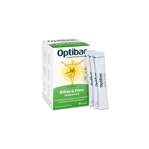  Men OptiBac Probiotics Bifido & Fibre trị táo bón (30 gói) 