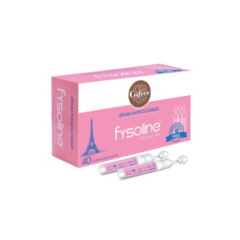  Dung dịch nước muối sinh lý Fysoline Gifrer không chất bảo quản làm sạch mắt, mũi (5ml x 40 ống) 